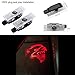 2x Car LED Puddle Projector Ghost Laser logo light For Dodge Challenger SRT Hellcat Demon red color with no fading color glass slide