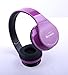 Beyution Wireless Bluetooth Headphones for Apple iPhone 6/6plus/5s/5/5c/4s/4/3/2 all Ipad iTouch Mac IPOD SAMSUNG GALAXY S5/S4/S3; Note 2/3/4 LG and all portable deive with bluetooth (513 Pure Purple)