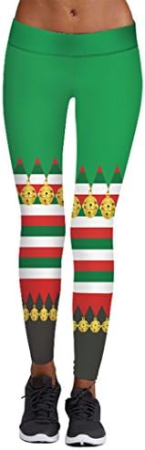 Pretty321 Women Girl Christmas Collection Fitness Gym Legging Tights Yoga Pants (Women:US M(8-10); Ignore Our Tag, Bells Print)