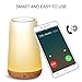 Bedroom Speaker Bedside Lamp, Night Light Bluetooth Speaker, Variable and Dimmable Color LED Lamp, Touch Control Table Lamp, Wireless Bluetooth Speaker LED Lamp with Built-in Mic, White