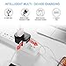 Universal Travel Adapter - EPICKA All in One International Wall Charger AC Plug Adaptor with 5.6A Smart Power and 3.0A Type-C for USA EU UK AUS (Black + White)