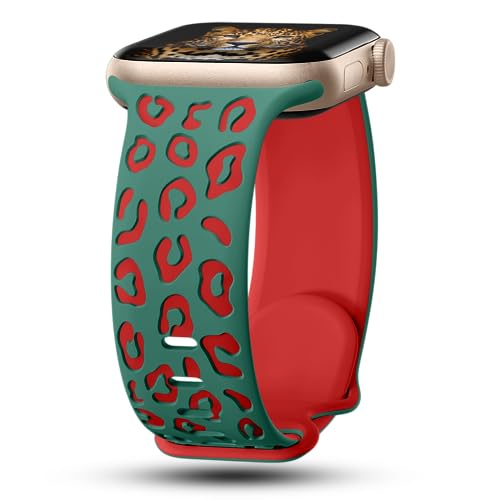 CreateGreat Sport Leopard Engraved Bands Compatible