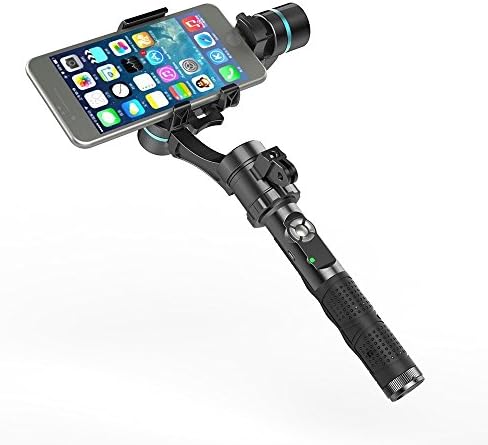 Handheld and Detachable Electronic 3-Axis Gimbal by Vwalker for Iphone, Samsung and other Smaprthones. Multiple Operating Modes, Perfect Camera Stabilizer for Steady Cinematic Looking Actions Videos