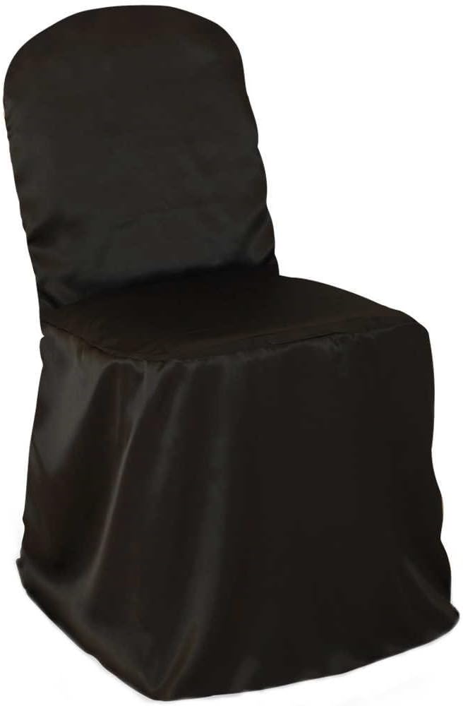 100 Black Chair Covers Satin Banquet Wedding Party Decor