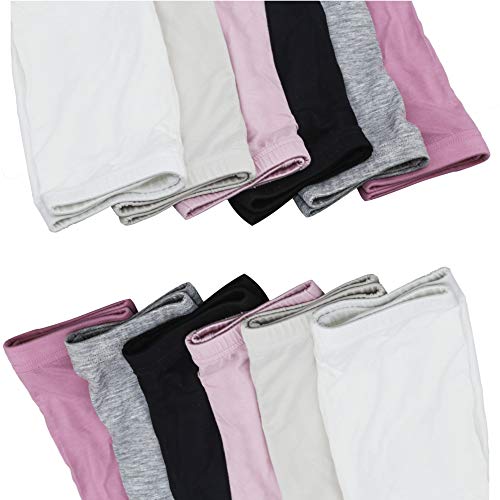 Muhuyi 6 Pcs Colorful Breathable Safety Dance Shorts Bike Short for Girls (8T/10T)