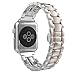 For Apple Watch Band,DDLBiz 38mm Stainless Steel Strap Wrist Band Replacement w/ Metal Clasp for Apple Watch All Models 38mm (Rose Gold )