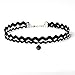 Gotd Choker Necklace Set Stretch Velvet Classic Gothic Tattoo Lace Choker (Pack of 10, Black)