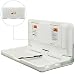 ECR4Kids Wall-Mounted Baby Changing Station, Horizontal Fold-Down Diaper Change Table with Safety Straps for Commercial Bathrooms, ADA and ANSI Compliant, Free Replacement Straps, White Granite primary