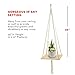 Macrame Shelf Planter Hanger for Indoor Plants with Wooden Shelf, Bohemian Hanging Plant Stand and Decor for Modern Homes, 45 Inches, by California Home Goods