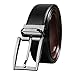 Savile Row Men's Milled Leather Fashion Belt with Reversible Buckle (Size 36)