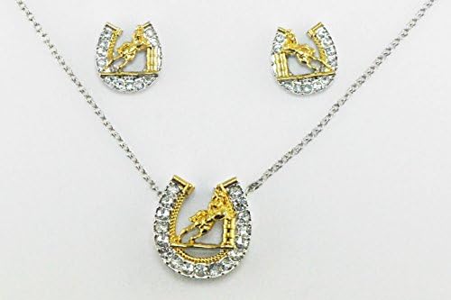 Jewelry set, horseshoe barrel racer