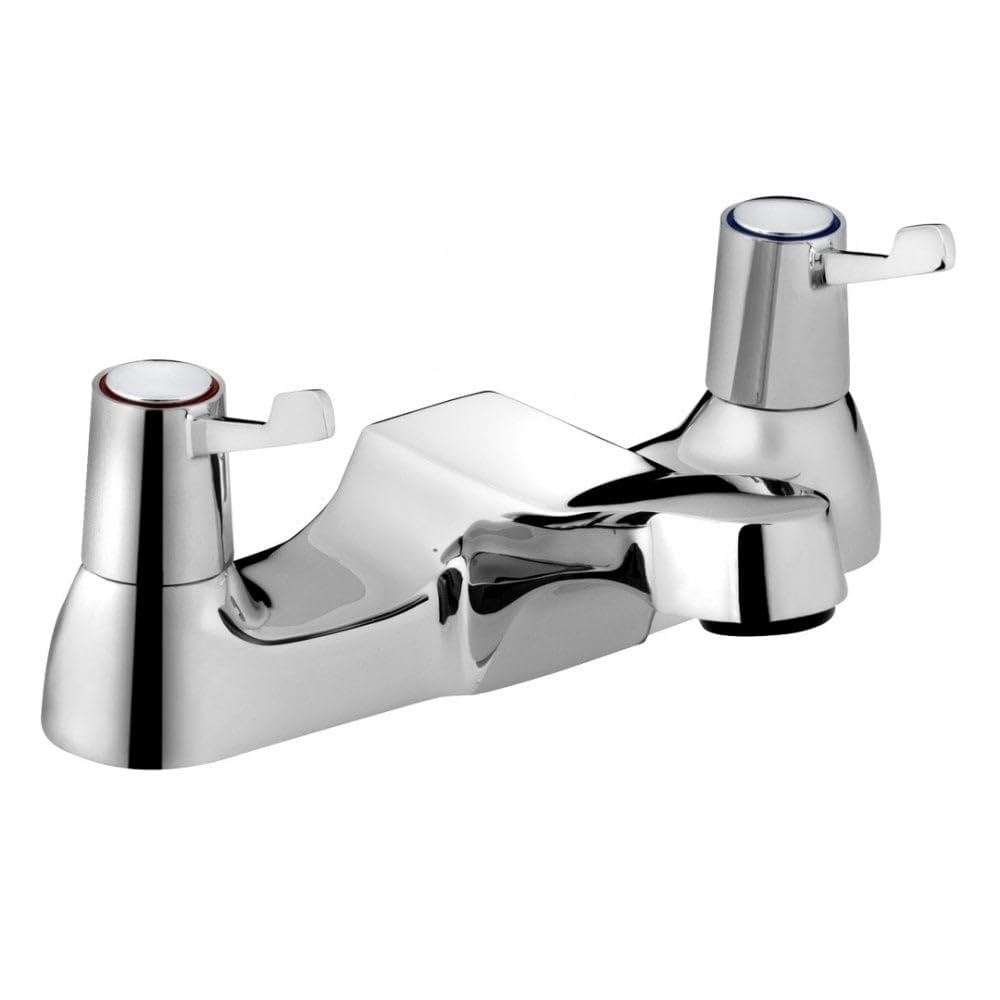 Bristan Lever Bath Filler with Ceramic Disc Valves Chrome, Chrome Plated