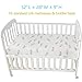 LifeTree Soft Fitted Crib Sheet - Feather Print Premium Cotton Unisex Toddler Bed Sheets for Baby Girls or Baby Boys - Fits Standard Crib Mattress