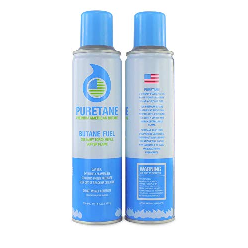 Puretane N-Butane Food-Grade Refined 11X Filtered Butane Gas – 2 Pack (2 Pack)