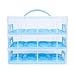 Best Choice Products 3-Tier BPA-Free Detachable Cupcake Carrier Container for 36 Cupcakes w/ Locks, Handle, Blue