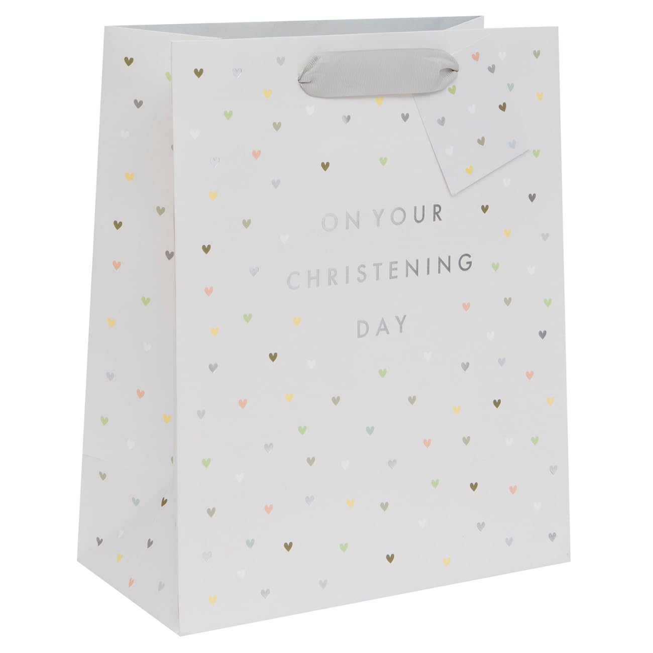 Glick Luxury Large Gift Bag, for Christening for Children, Unisex, 260 x 315 x 135mm, Multi-Colour