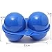 SUPOW® Outdoor Camping Hiking Portable Folding Plastic 2 Grids Egg Case Carrier Box Eggs Container Keeper Storage Box Hard Case with Handle (Blue)