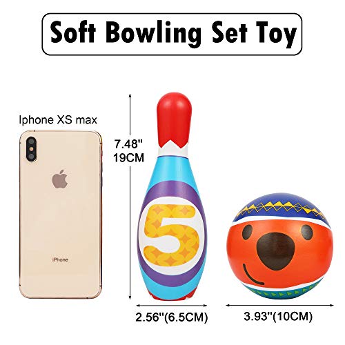 AMOMO Kids Bowling Set,Toddlers Educational Toys 10 Indoor