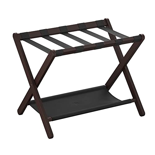 SONGMICS Luggage Rack, Bamboo Luggage Rack For Guest Room, Folding