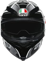 AGV K5 S Tempest Motorcycle Helmet Black/Silver Large
