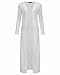 ZANZEA Ladies Beach Boho Open Cardigan Loose Long Lace Floral Maxi Tops Dress Off White 12