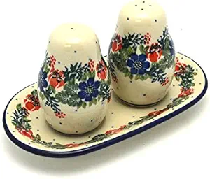 Polish Pottery Salt & Pepper Set - Garden Party