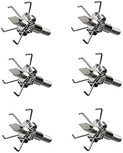 6 Marksmen Small Game Judo Sharp Point Broadheads, 100 Grain Steel Arrow Head Sharp Tip Fowl