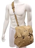 U.S. WW2 Style M1936 Musette Bag with Shoulder strap Khaki marked JT&L 1942
