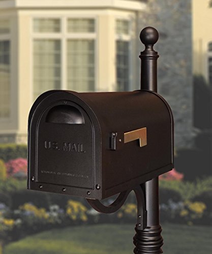 Special Lite Products SCC-1008-BLK Classic Curbside Mailbox, Black - Thumbnail 4