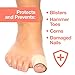 ZenToes Open Toe Tubes Gel Lined Fabric Sleeve Protectors to Prevent Corns, Calluses and Blisters While Softening and Soothing The Skin - 2 Pack of 6” Sleeves (Large)