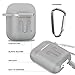 Cuauco AirPods Case Protective Silicone Cover with 2 Anti-Lost Airpods Strap/2 Pairs of Ear Hooks/2 Carabiner/1 Airpods Watch Band Holder/1 Headphone Case for Apple Airpods Accessories (9 Pack)-(Gray)thumb 2