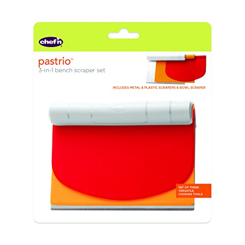 Chef'n Pastrio 3-in-1 Bench Scraper Set (108-667-226), Red - Thumbnail 6
