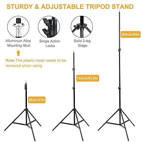 YICOE Softbox Lighting Kit with 60 cm Reflector Professional Continuous Studio Photography