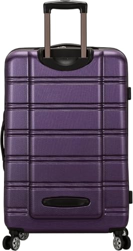 Rockland Melbourne Hardside Expandable Luggage with Spinner Wheels, Purple 24