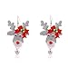 Lureme Christmas Vintage Cute Lovely Jewelry Deer Shape Hook Earring (Grey) (02004725-1)