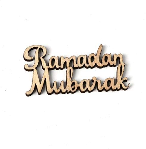 15 Pieces Of Wooden Eid Mubarak Ramadan Decoration, Eid Mubarak Ramadan Party Supplies, DIY Plaque Pendant, Home Decor Pendant