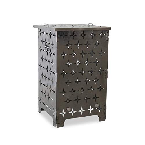 Blue Sky Outdoor Living SSBB-3222 Burn Barrel Yard Debris Incinerator Bin, 22" x 32", Black