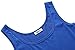 Herou Women Summer Beach Cotton Casual Tank Dress(Large,Blue)