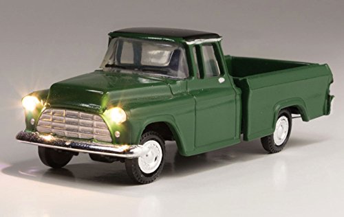 WOODLAND SCENICS JUST PLUG VEHICLES GREEN PICKUP o gauge