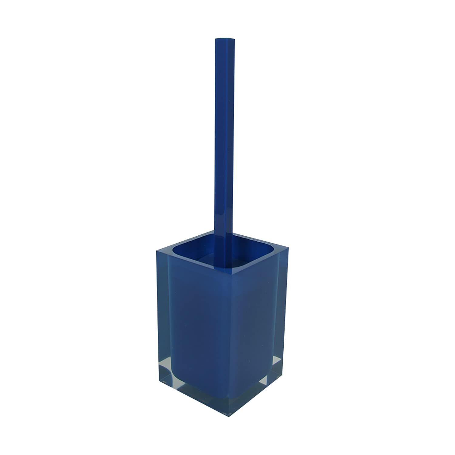 Gedy Auckland Toilet Brush Blue, Dimensions and Weight: 37.5 x 9.8 x 9.8 cm & 0.85 kg, Made Transparent Resin, Toilet Brush R&D Design, Handmade, 2 Year Warranty