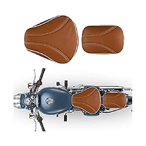 PA World Quality Seat Cover for Royal Enfield Bullet Classic All Models (Brown) T-9