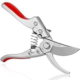 MTNZXZ Pruning Shears Silicone Handle Scissors Professional Bypass Pruners Gardening Cutters Tools SK-5 Steel Blade Clippers Tree Trimmer Efficient Rope Snips