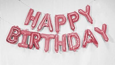 Tytroy 16" HAPPY BIRTHDAY Metallic Foil Birthday Party Decor Balloon Banner