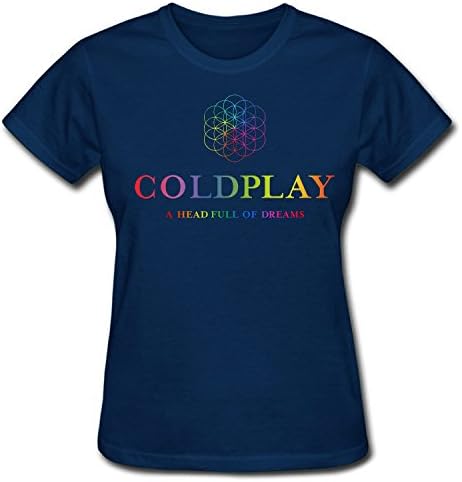 PTTH Women's A Head Full of Dreams Coldplay 2016 Tour T-Shirt dark blue L