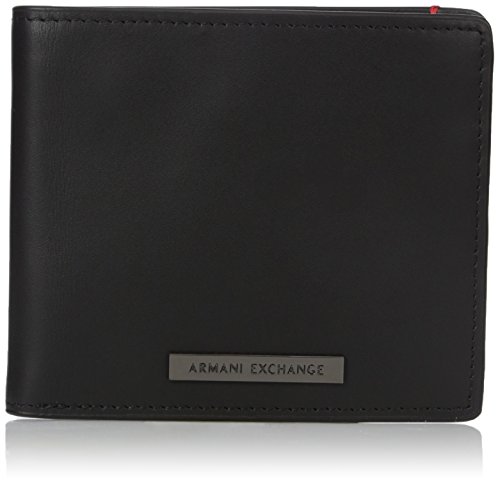 Armani Exchange Men's Bi- Fold Wallet Accessory, -nero, TU