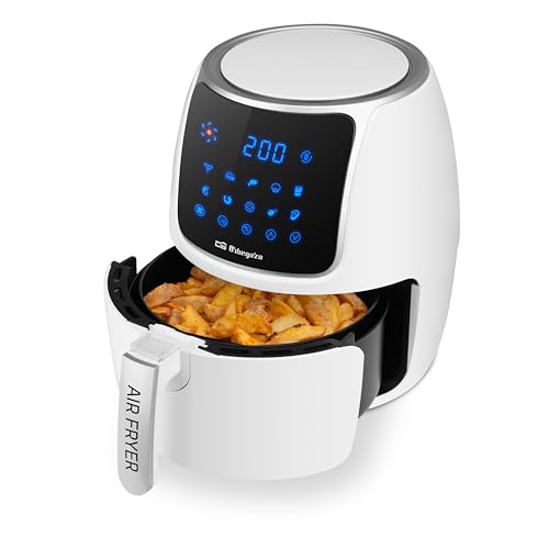 FDR 64 Freidora de Aire 4L, 1500W, 10 Programas, Pantalla LED Táctil, Termostato Digital hasta 200°C, Temporizador 60 min, Cubeta Extraíble Apta Lavavajillas, Sin BPA