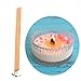 Hapy Shop 50 Pieces Wood Candle Wicks with Iron Stand Natural Environmental-Friendly Wick Candle Cores for Candle Making and Candle DIY(13x1.3cm / 5.1x0.5inch)