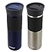 Contigo AUTOSEAL Vacuum Insulated, Stainless Steel Travel Mug, 2 Pack - Keeps Drinks Hot and Cold, Autoseal Button Prevents Spills - No-Slip Comfort Grip - Monaco / Stainless Steel - 16 Ounces