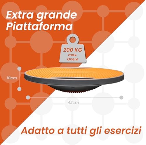 Balance Board Ø42 cm | Tavola Propriocettiva con Maniglie