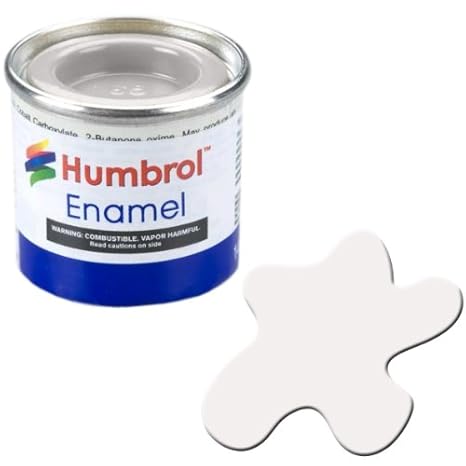 Humbrol 14 ml No. 1 Farbdose Emaillelack 130 (weißer Satin)